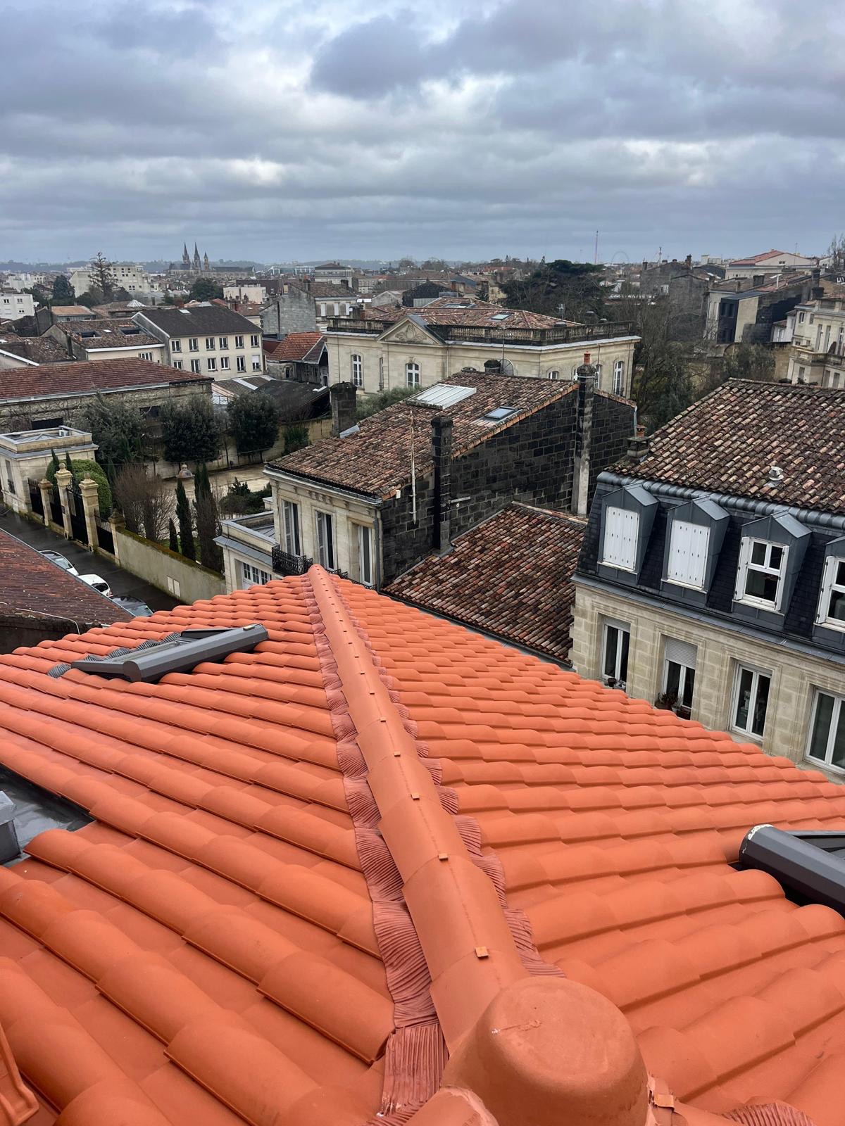 Chantier de toiture terminé à BORDEAUX